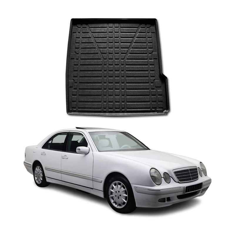Tapis de Coffre pour Mercedes Classe E 1996-2003 Break en TPE Noir