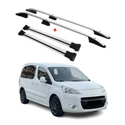 Kit Barres de toit pour Peugeot Partner Tepee 2008-2018 Alu Gris L1 Court 4x