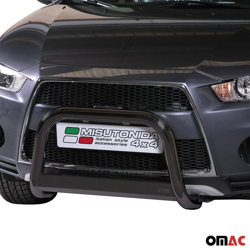 Pare-buffle Avant pour Mitsubishi Outlander 2010-2012 63 mm en Acier Noir