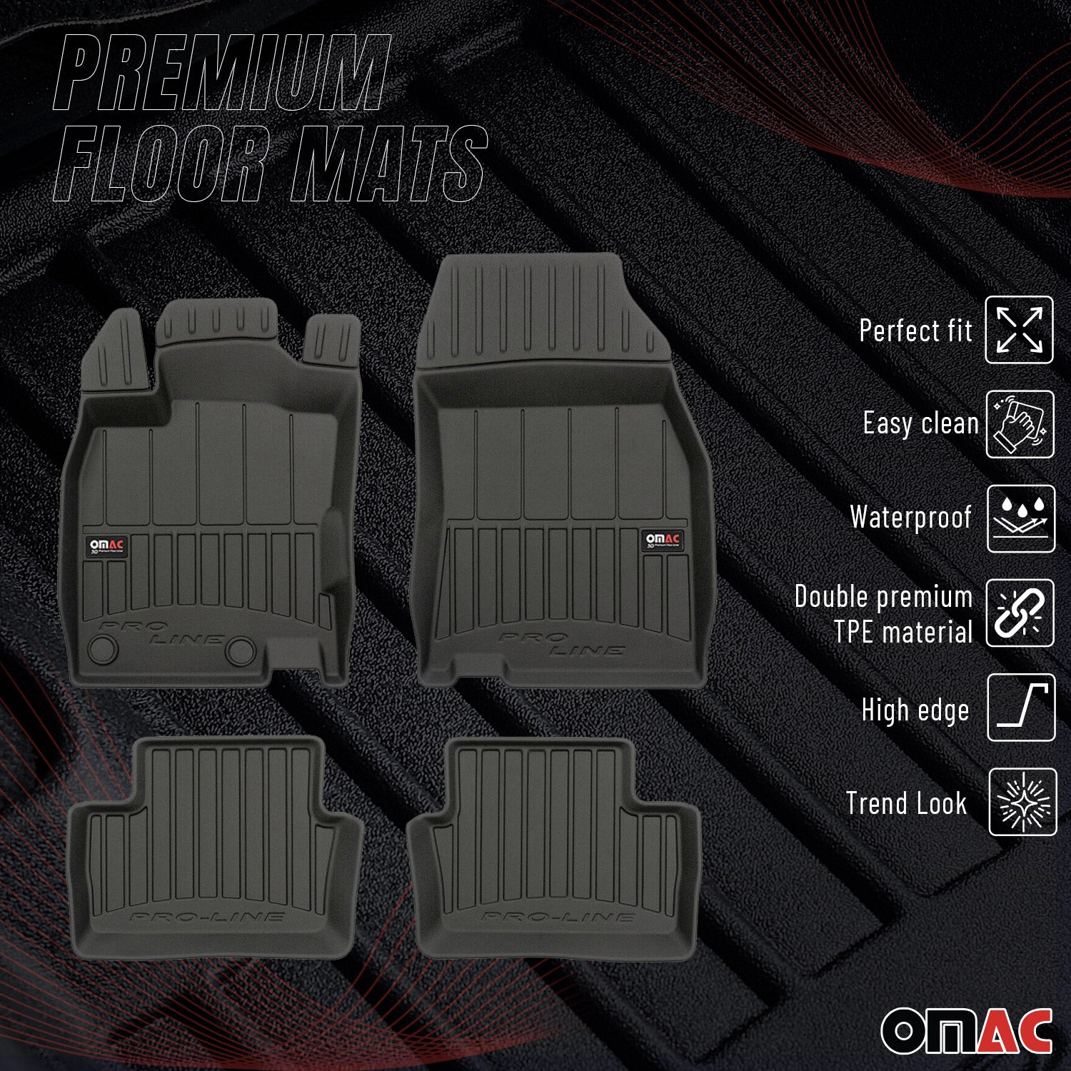 Tapis de Sol pour Renault Kadjar 2015-2022 TPE Noir