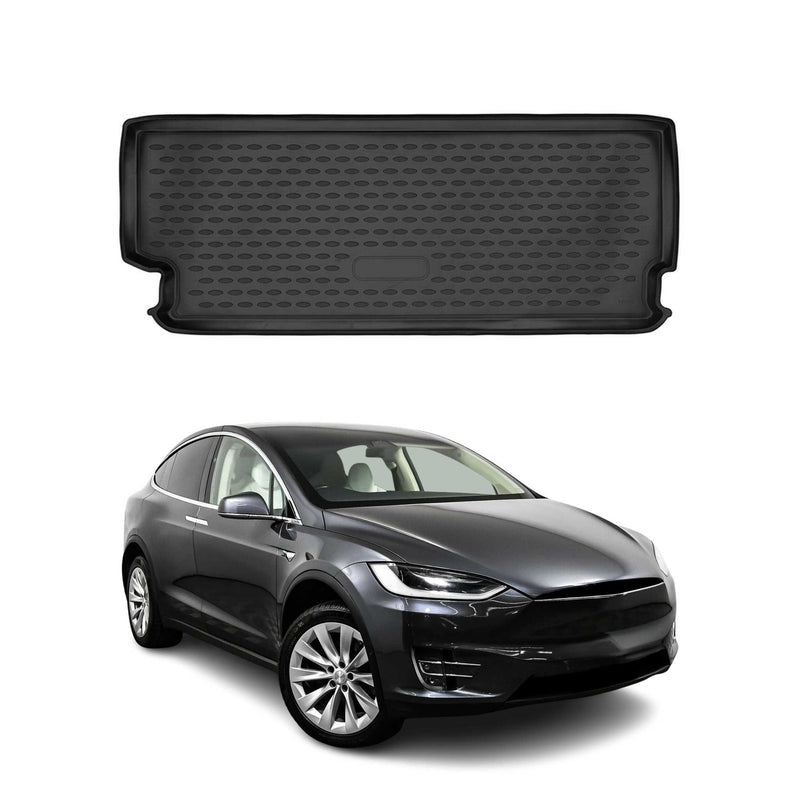 OMAC Tapis De Coffre pour Tesla Model X 2016-2020 en caoutchouc Noir