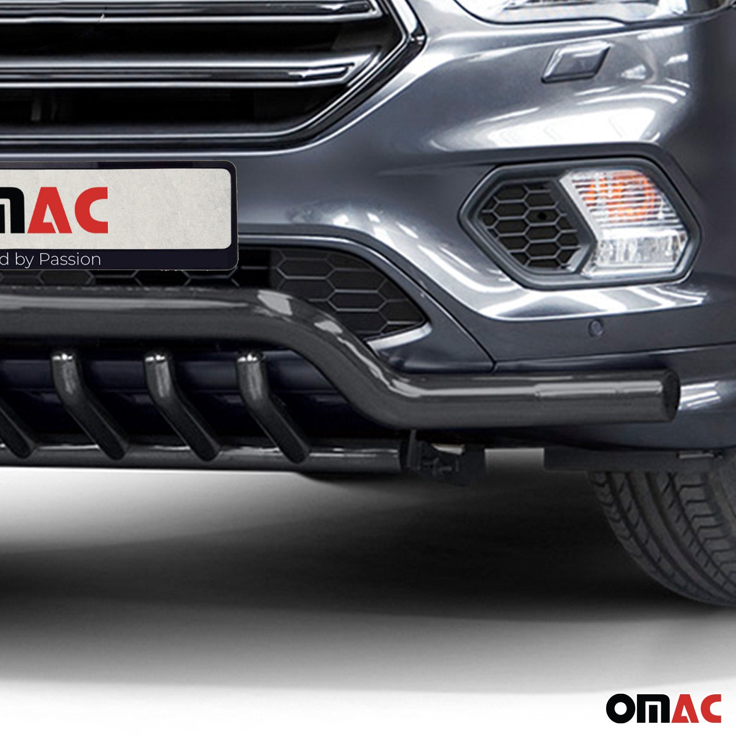 Pare-Buffle Avant Pour Ford Kuga II 2017-2019 Facelift Acier Noir