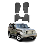 Tapis de Sol pour Jeep Cherokee 2007-2013 Caoutchouc Noir