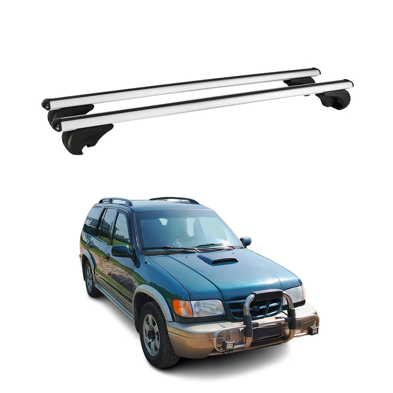 Barres de toit Transversales pour Kia Sportage 1993-2010 Aluminium Argent