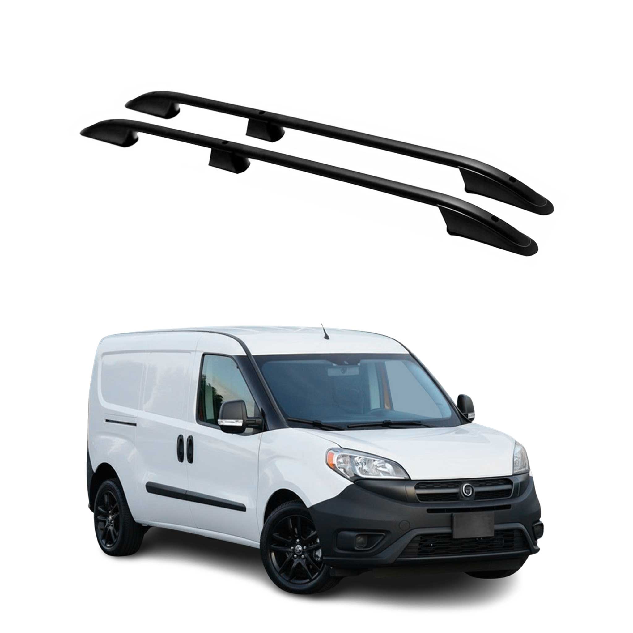 Barres de toit longitudinales pour Opel Combo D 2012-2019 L2 Long Aluminium Noir