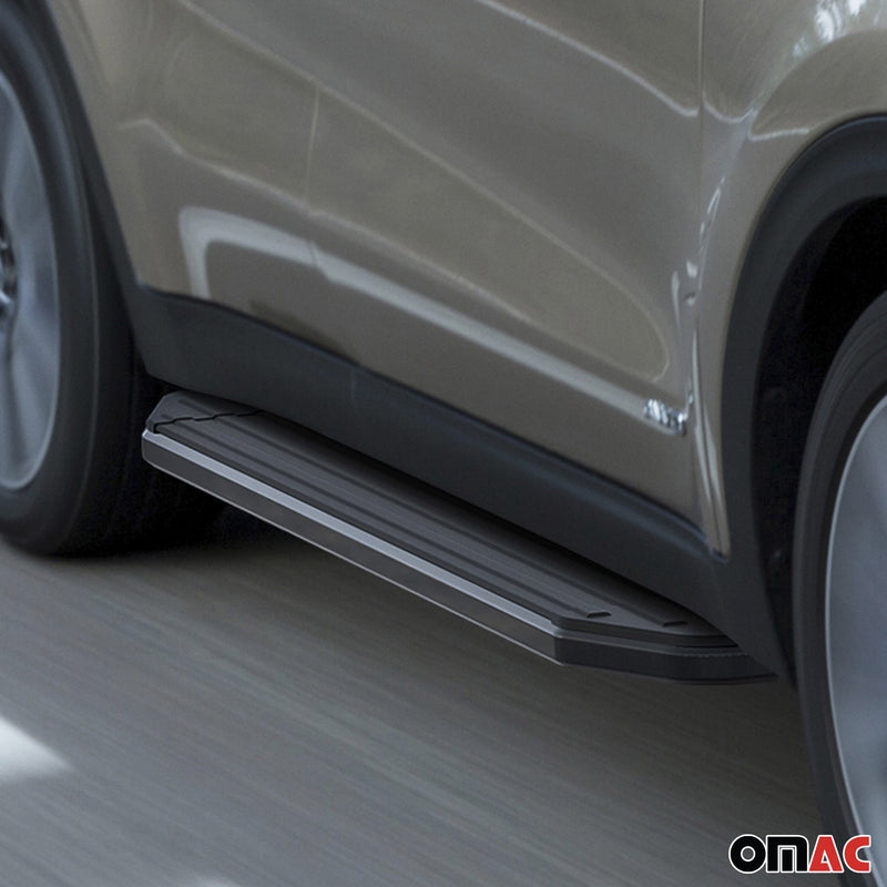 Marchepieds Latéraux pour Kia Sportage 2016-2025 Aluminium Noir 2Pcs