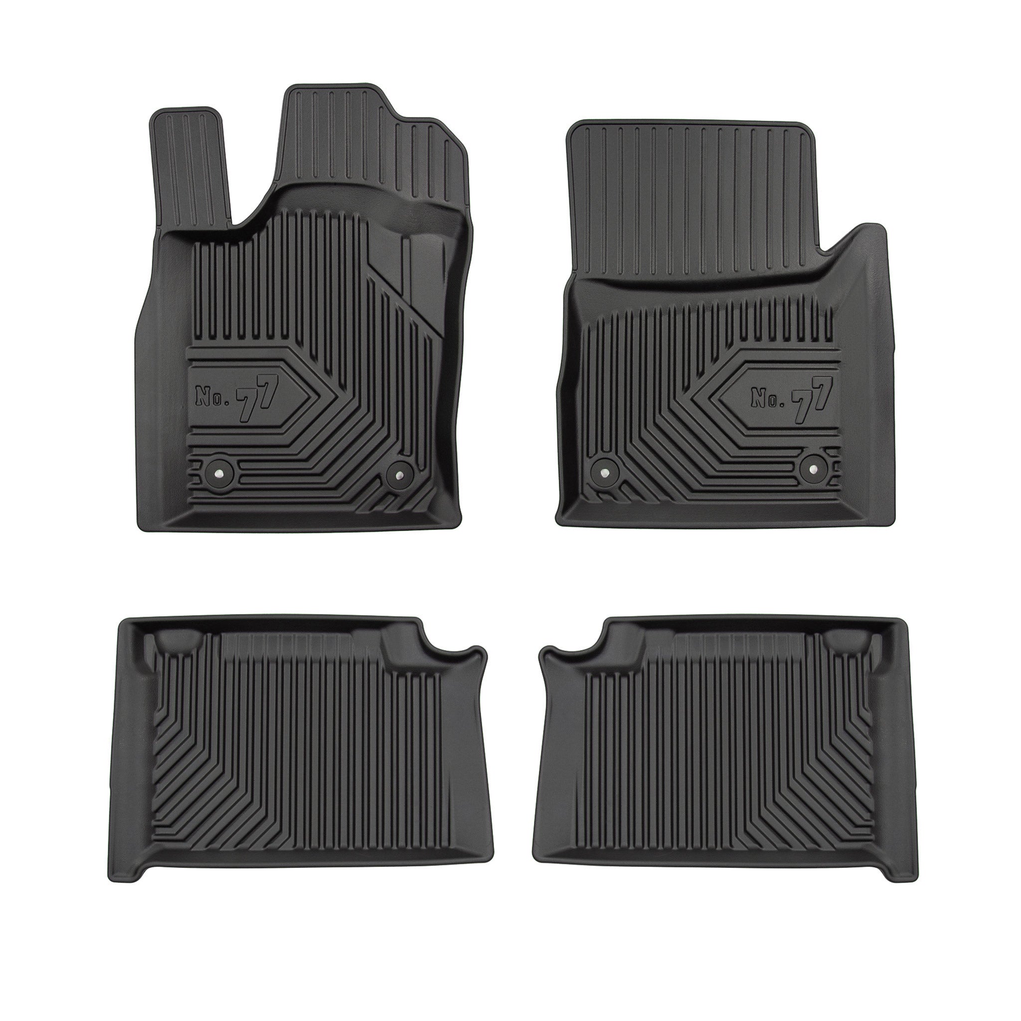 Tapis de Sol de Voiture pour Jeep Grand Cherokee IV 2016-2021 FL TPE Noir 4Pcs