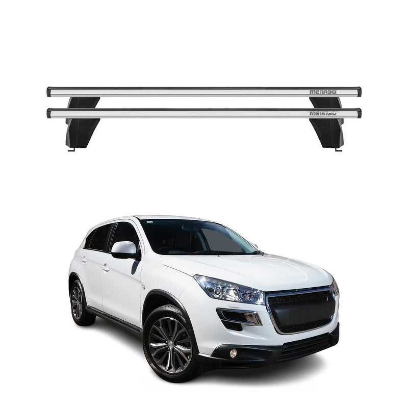 Menabo Barres de toit Transversales pour Peugeot 4008 2013-2017 Gris ABE 2x
