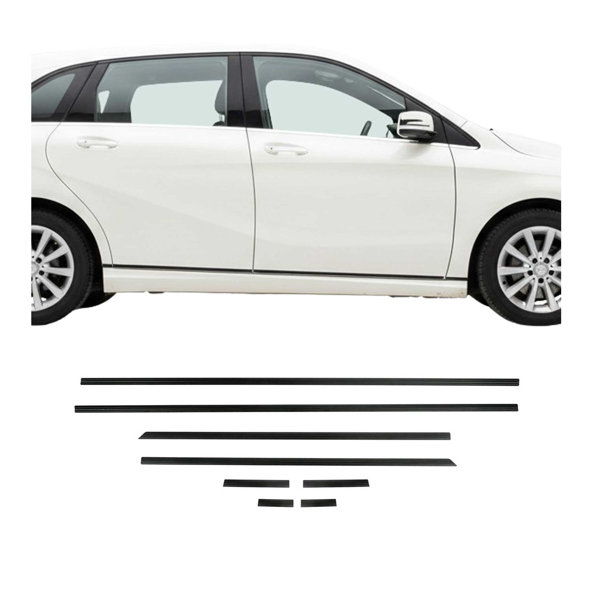 Garniture Baguette de porte latérale pour Mercedes Classe B W246 2011-2018 Alu