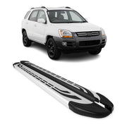 Marchepieds Latéraux pédale pour Kia Sportage 2004-2010 Aluminium Gris 2Pcs