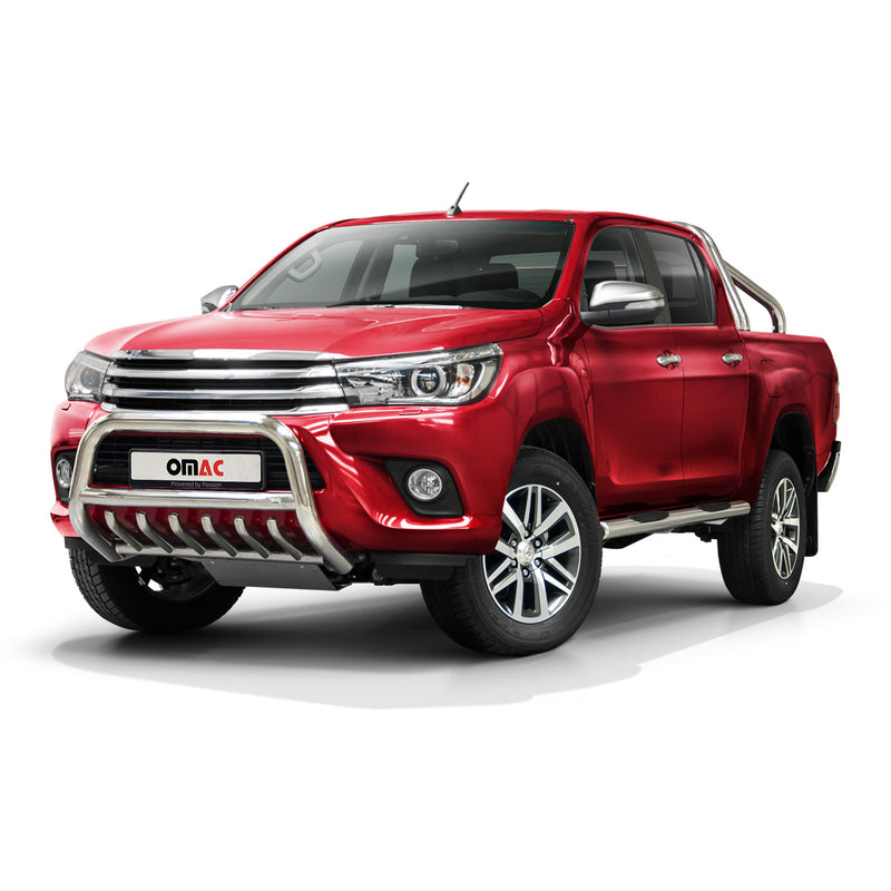 Pare-Buffle Avant Pour Toyota Hilux 2015-2017 en Acier Inox Argent