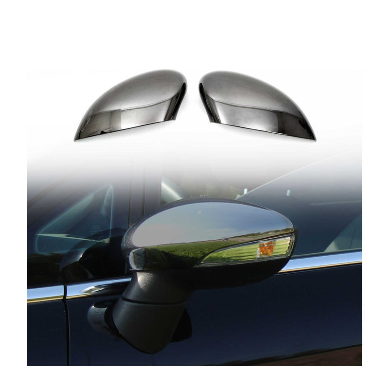 Coques de Rétroviseurs pour Ford Fiesta / B-Max 2008-2017 en ABS Dark Chromé 2x
