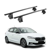 Barres de toit transversales acier pour Skoda Fabia IV 2022-2026 TÜV Noir 2Pcs