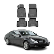 OMAC Tapis de sol pour Mercedes CLS C219 2004-2010 sur mesure en caoutchouc Noir