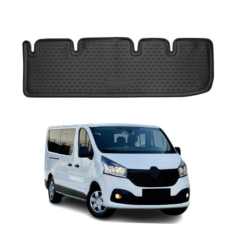 Tapis de sol pour Renault Trafic III 2014-2023 2ème rangée TPE 3D Noir 1Pcs