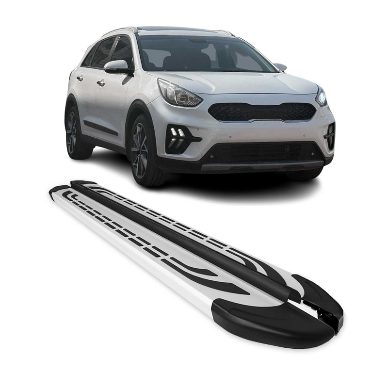 Marchepieds Latéraux pédale pour Kia Niro 2017-2024 Aluminium Gris 2Pcs