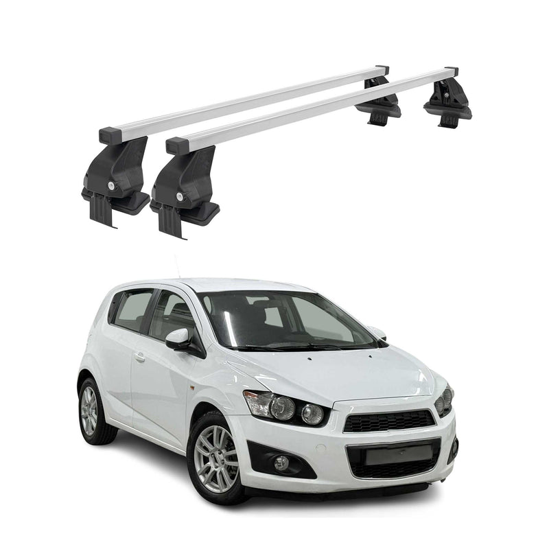 Barres de toit transversales pour Chevrolet Aveo T300 2011-2020 Acier Gris