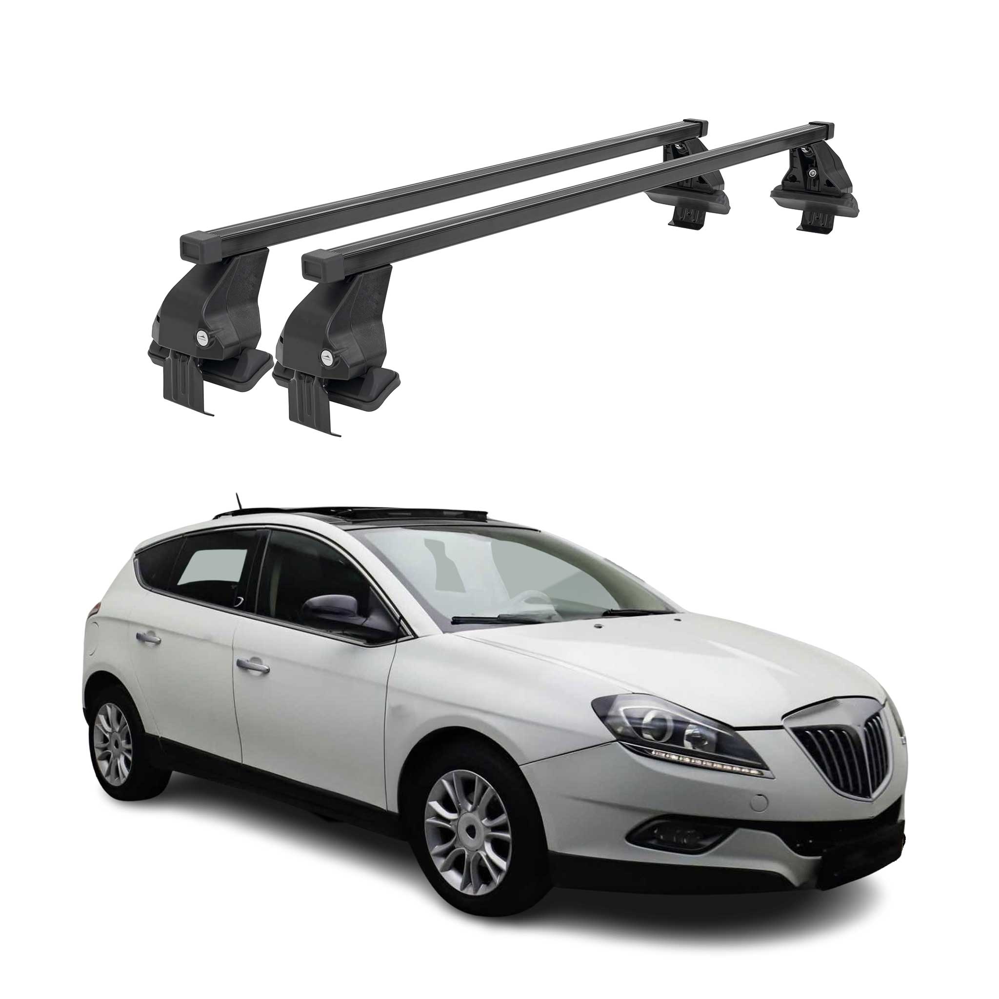 Barres Transversales Menabo pour Lancia Delta III 2008-2015 Noir