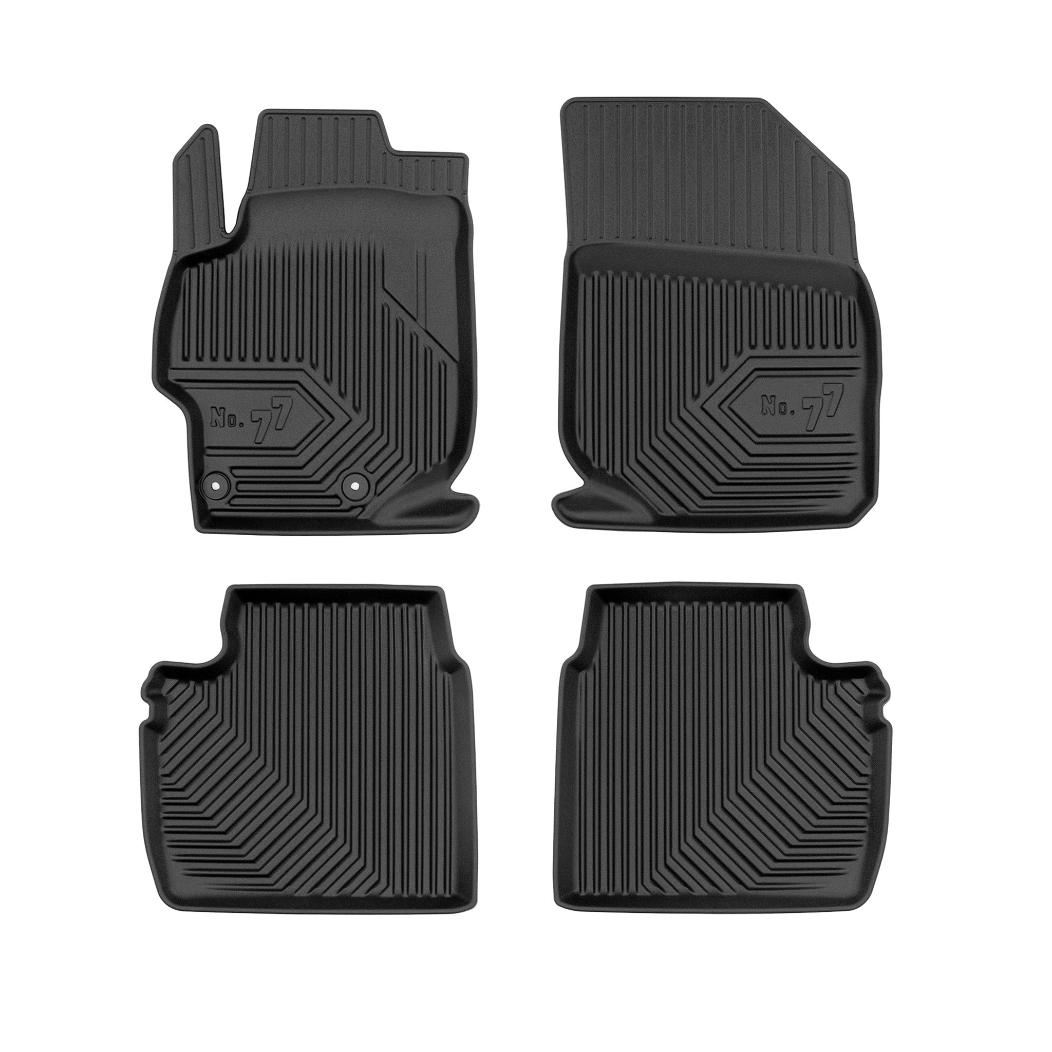 Tapis de Sol de Voiture pour Citroen C-Elysée II 2012-2026 TPE Durable Noir 4Pcs
