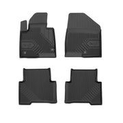Tapis de Sol de Voiture No.77 pour Hyundai Santa Fe III 2012-2018 TPE Noir 4Pcs