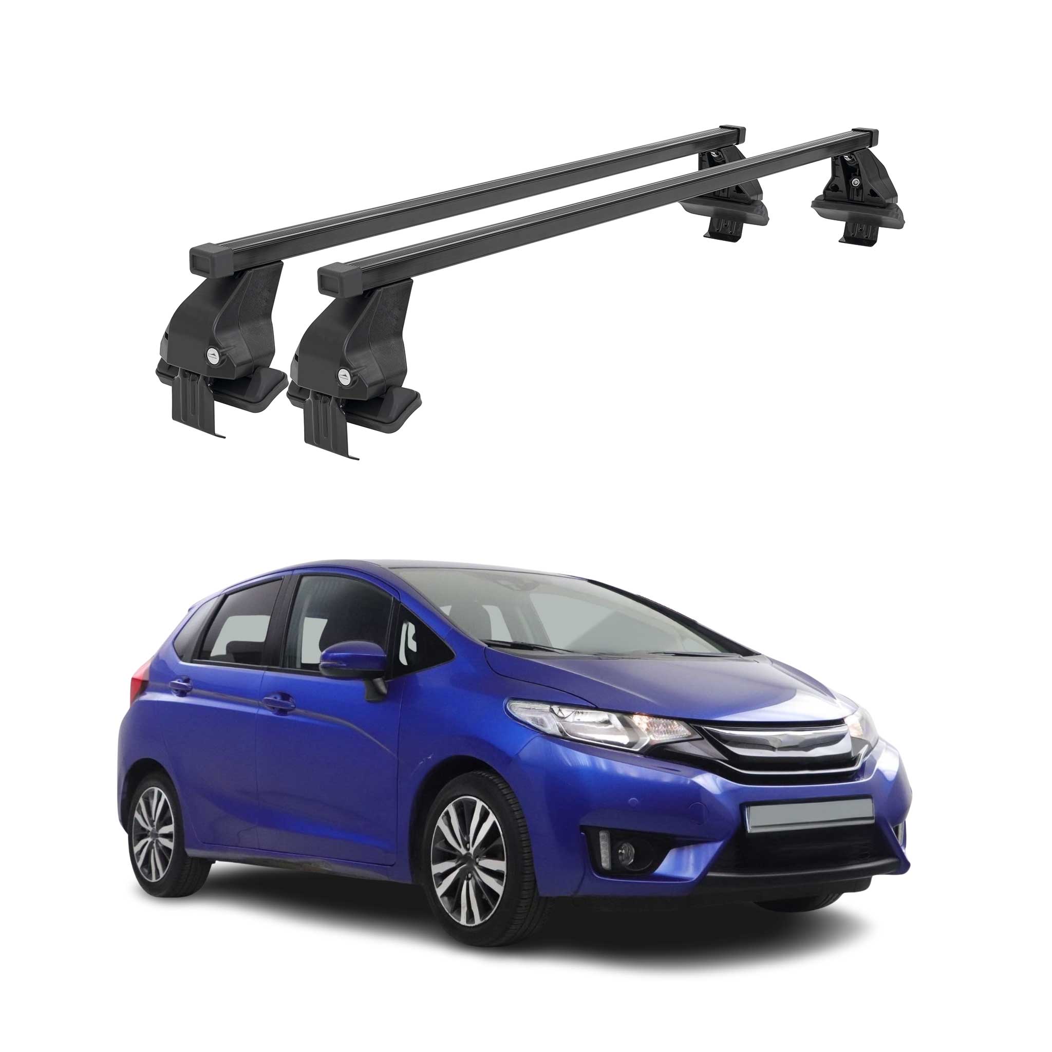 Barres Transversales Menabo pour Honda Jazz 2013-2019 Noir