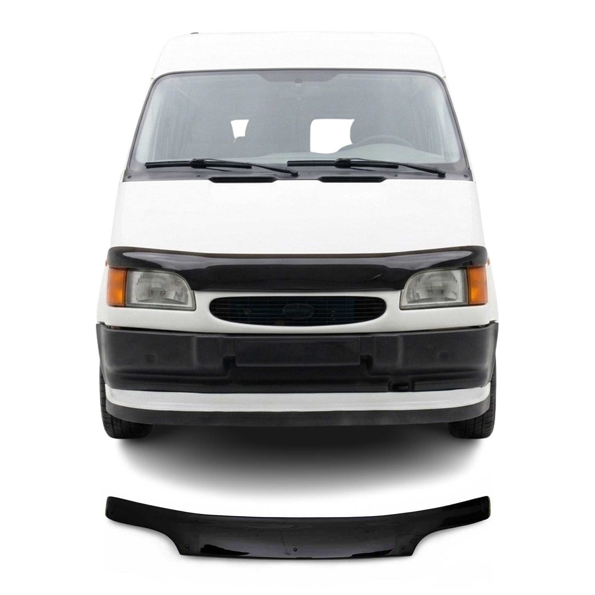 Deflecteurs d'air capot de voiture pour Ford Transit 1995-2000 Acrylique Noir