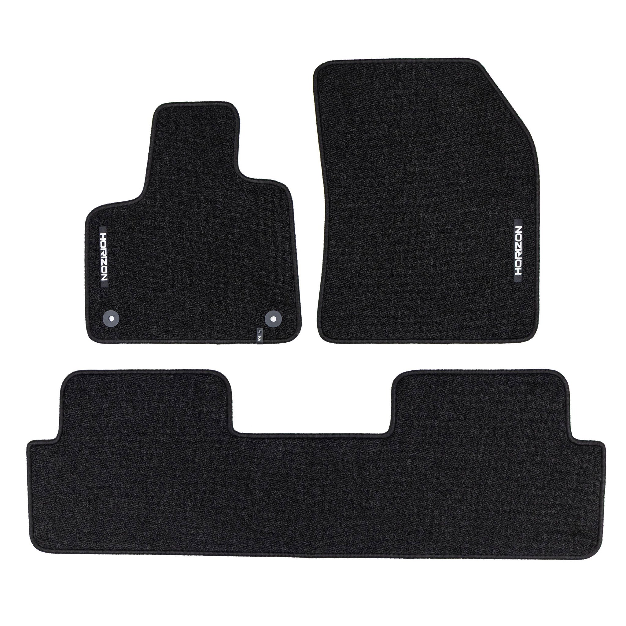 Tapis de Sol de Voiture pour DS 7 Crossback 2020-2026 E-Tense Velours Noir 3Pcs