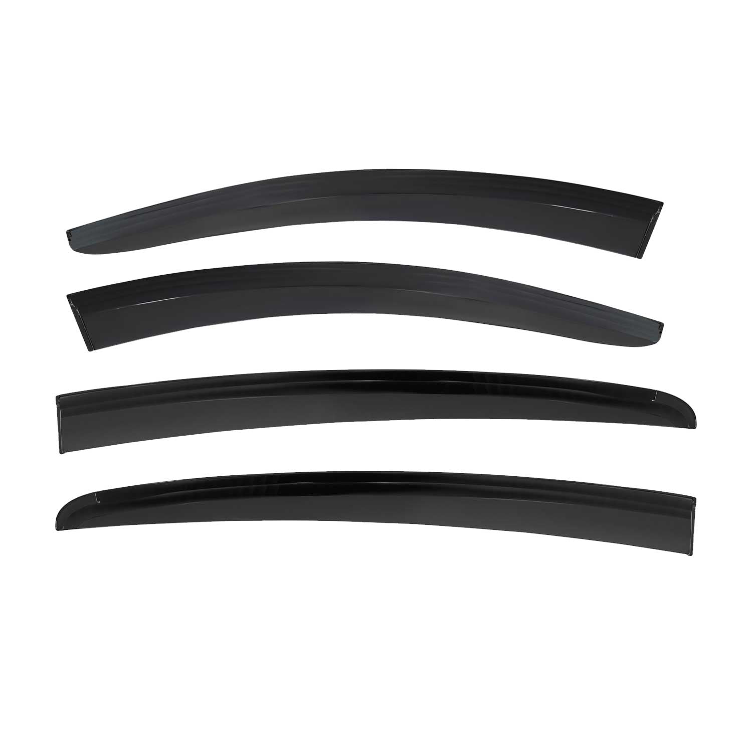 Déflecteurs de Vent pluie d'air pour Ford Focus 2019-2025 SD Acrylique Noir 4Pcs