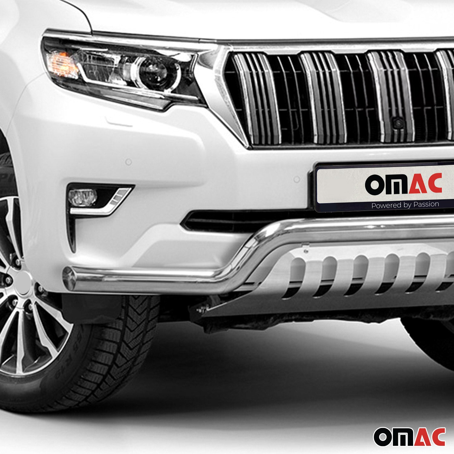 Pare-Buffle Avant Pour Toyota Land Cruiser 150 2019-2023 Acier Argent