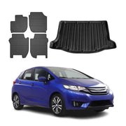 Kit Tapis de sol et coffre pour Honda Jazz 2015-2020 TPE Noir