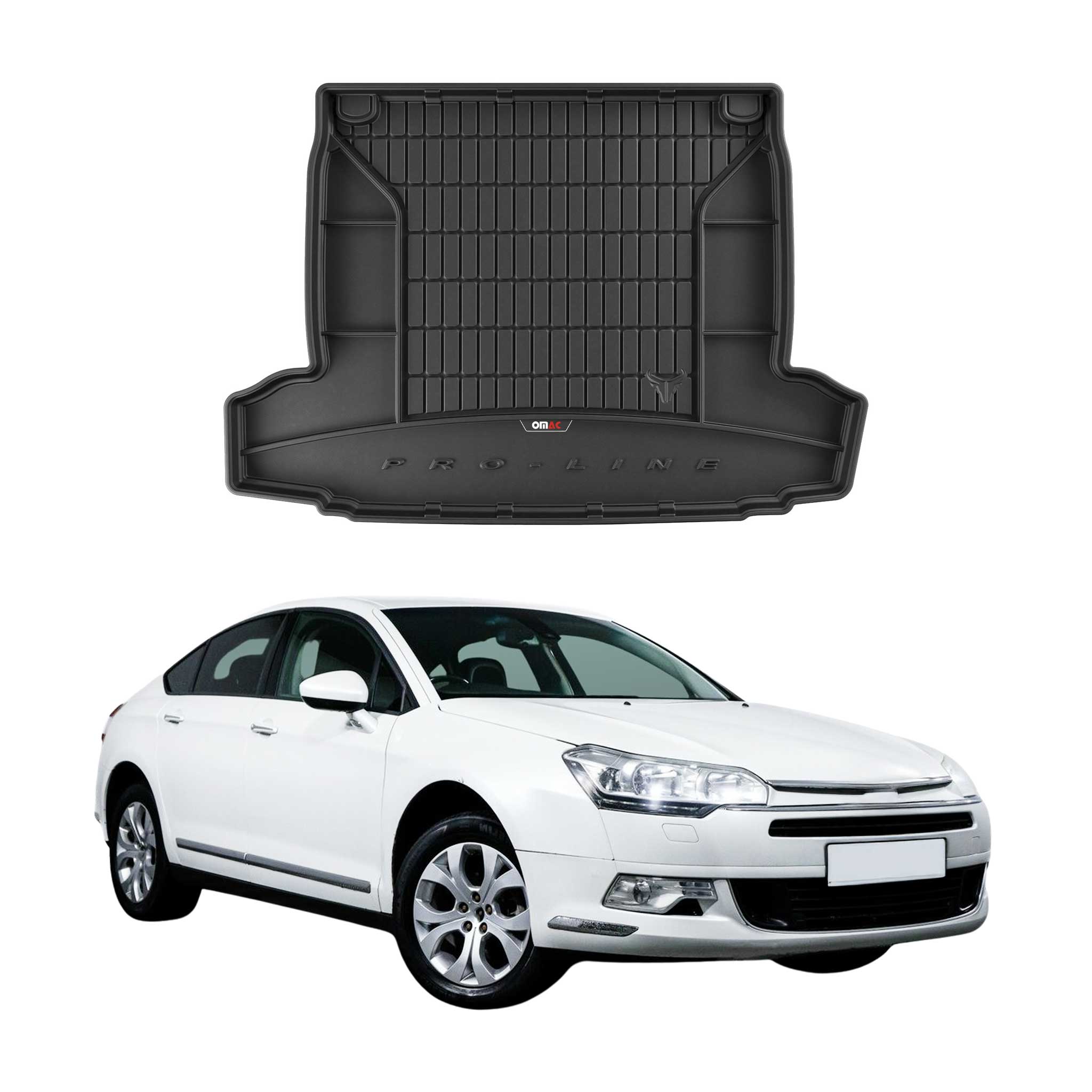 OMAC Tapis De Coffre en caoutchouc pour Citroen C5 2008-2017 Noir Premium