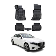 Tapis de sol pour Mercedes Classe E W214 2023-2027 Noir 3D en TPE 4Pcs