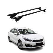 Tiger Barres de toit transversales pour Kia Ceed SportsWagon 2012-2018 Noir