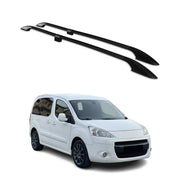 Barres de toit longitudinales pour Peugeot Partner Tepee 2008-18 L1 Alu Noir 2x