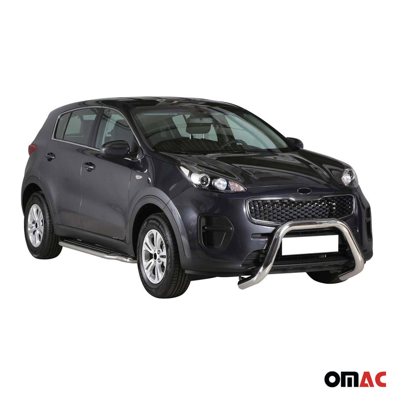 Pare-buffle Avant pour Kia Sportage 2016-2018 76 mm en Acier Gris