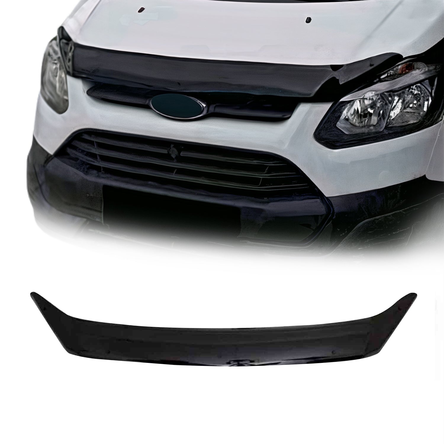 Deflecteurs d'air capot de voiture pour Ford Transit Tourneo Custom 2013-18 Noir