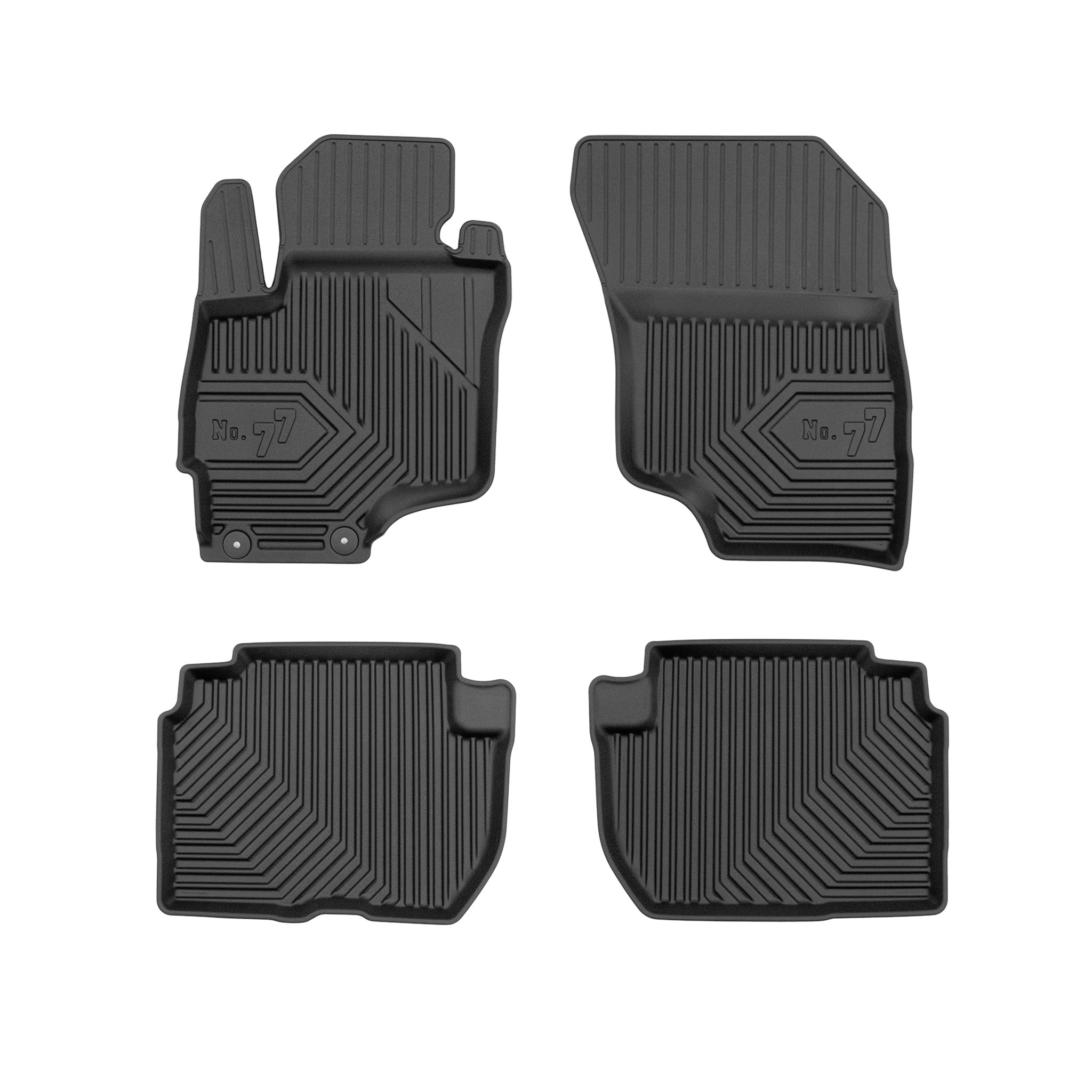 Tapis de Sol de Voiture pour Mitsubishi Outlander III 2012-22 PHEV TPE Noir 4Pcs