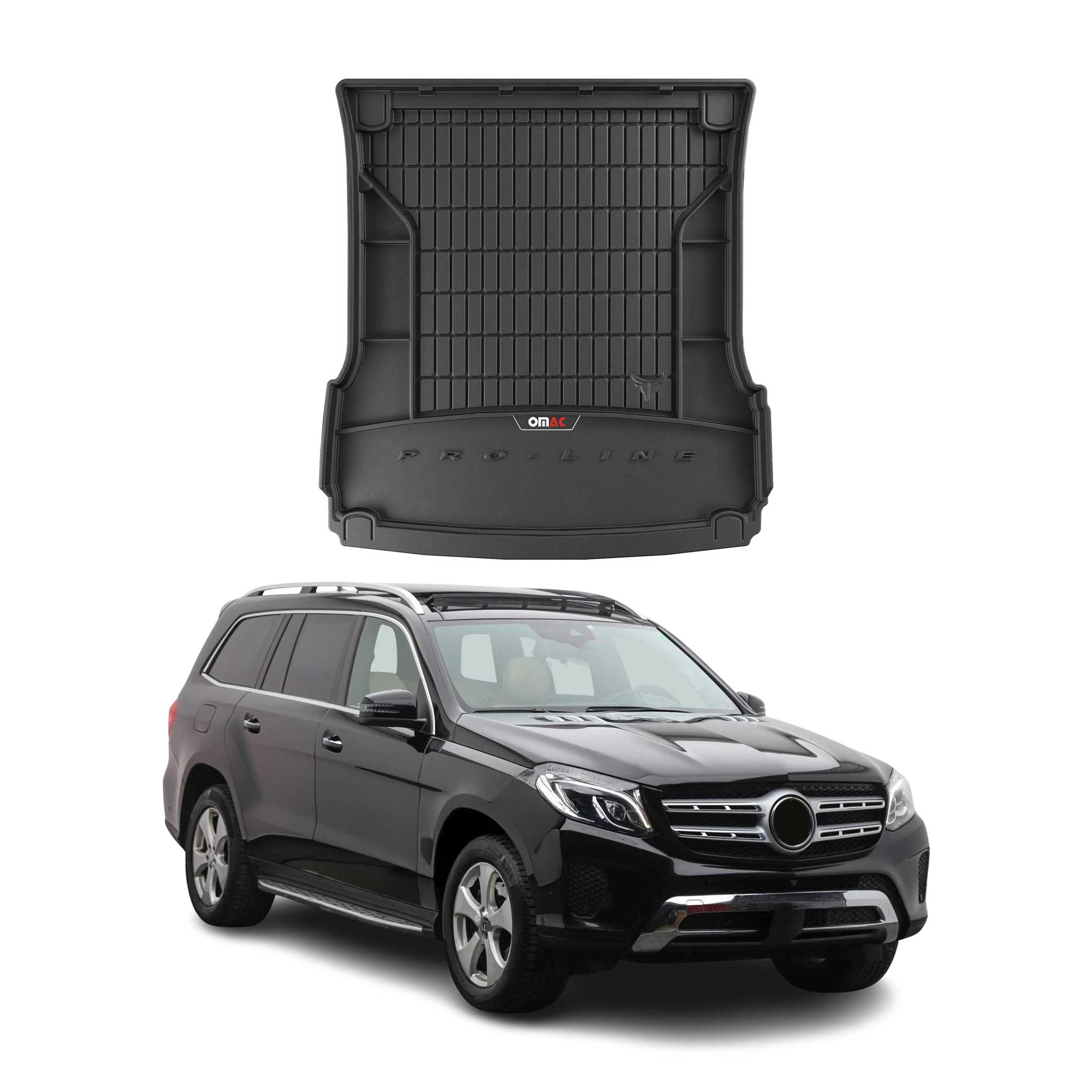 Tapis de Coffre pour Mercedes Classe GLS 2015-2019 TPE Noir