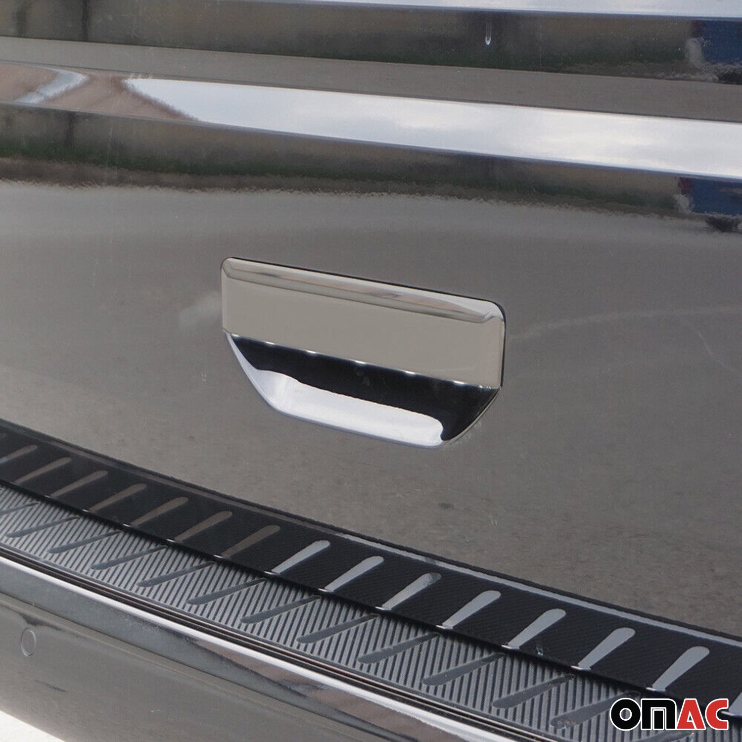 Couverture de poignée de porte Hayon pour VW Transporter T6.1 Acier Noir