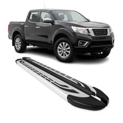 Marchepieds Latéraux pour Nissan Navara D23 Double Cab  2015-2023 Alu Gris 2Pcs