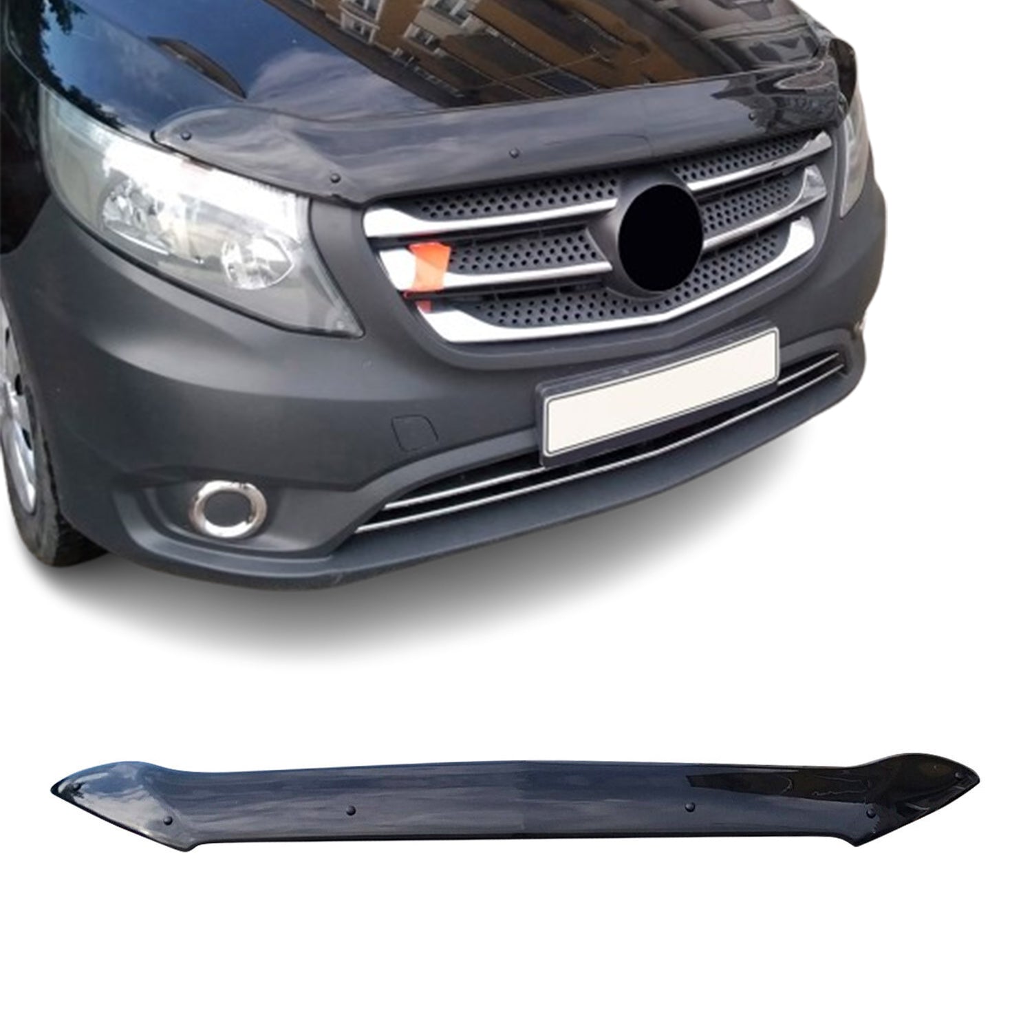 Deflecteurs d'air capot de voiture pour Mercedes Vito W447 2014-2025 Acrylique
