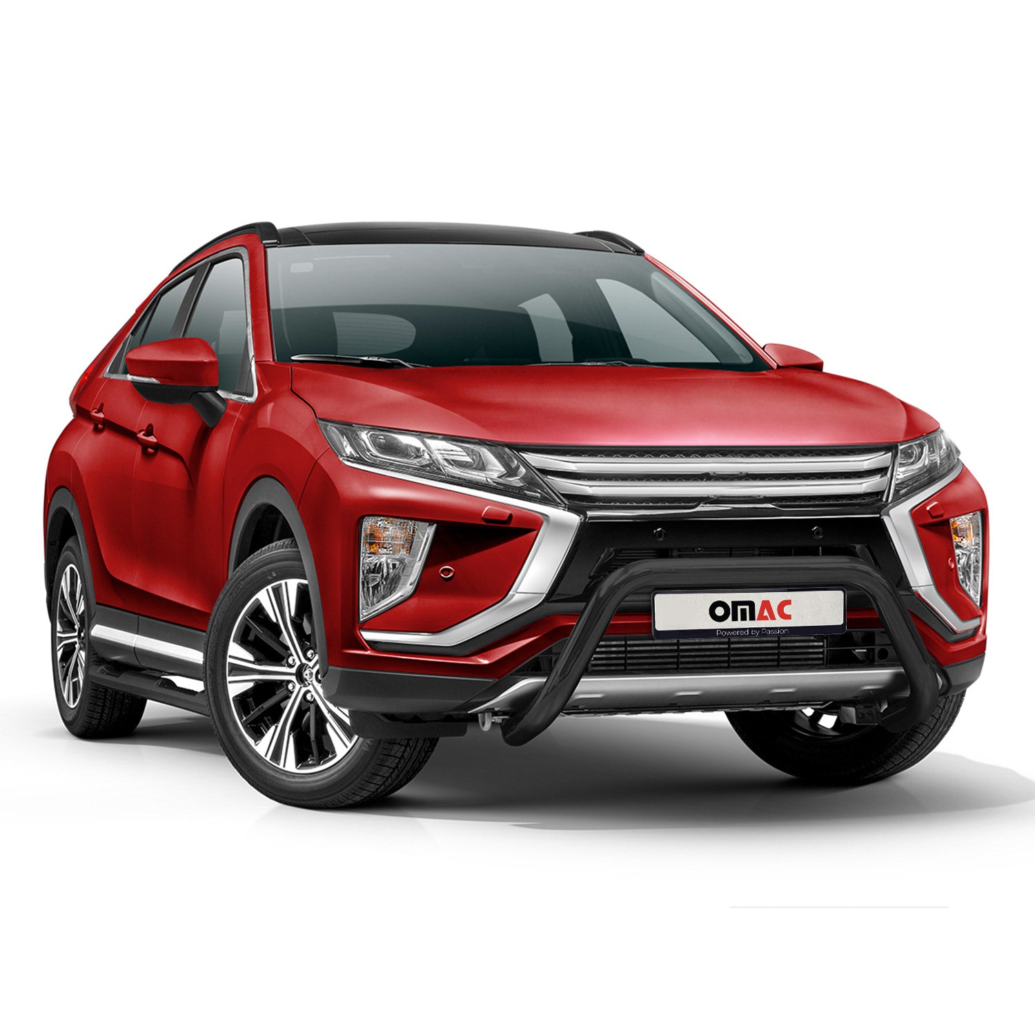 Pare-Buffle Avant Pour Mitsubishi Eclipse Cross 2018-2019 Pre-FL Noir en Acier