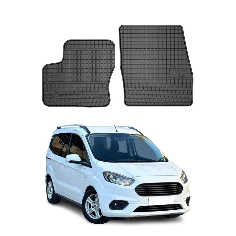 Tapis de Sol pour Ford Tourneo Courier 2014-2018 Convient à 1ème rangée Noir