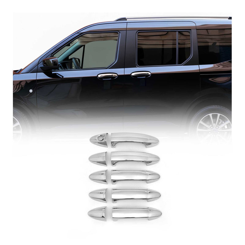 Couverture de poignée de porte pour Ford Tourneo Courier 2023-2025 Argent 10x