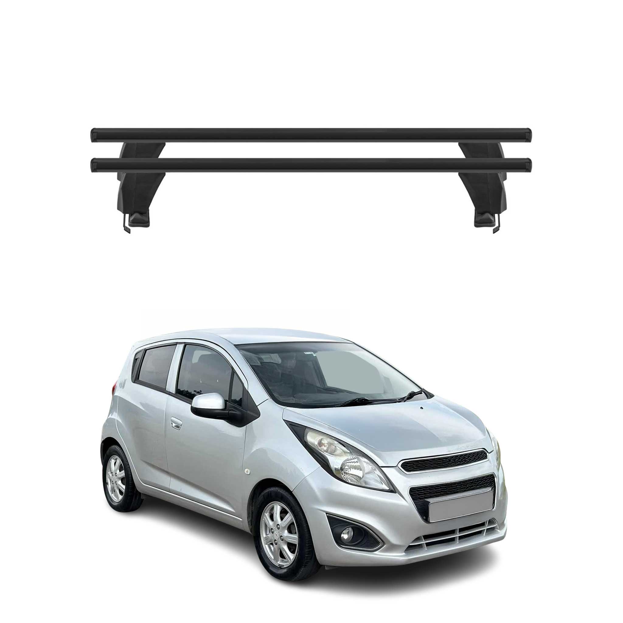Barres de toit Transversales pour Chevrolet Spark M400 2016-2024 Alu Noir 2x