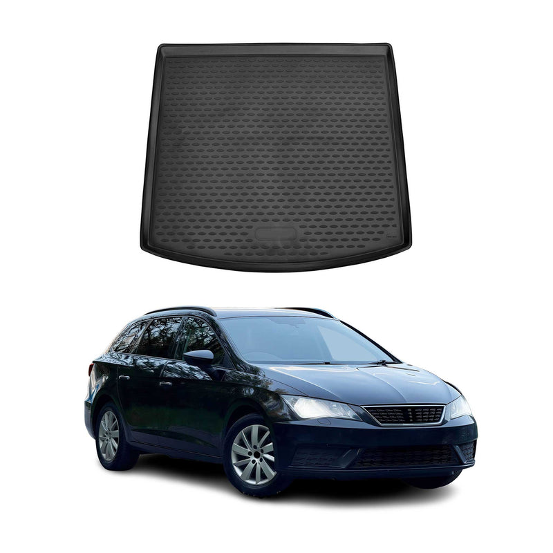 Tapis de Coffre pour Seat Leon 2012-2020 Noir