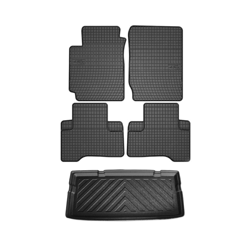 Kit Tapis de sol et coffre pour Suzuki Grand Vitara 2005-2015 TPE Noir