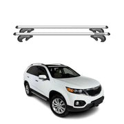 Barres de toit transversales pour Kia Sorento 2009-2014 90kg Aluminium Gris 2x