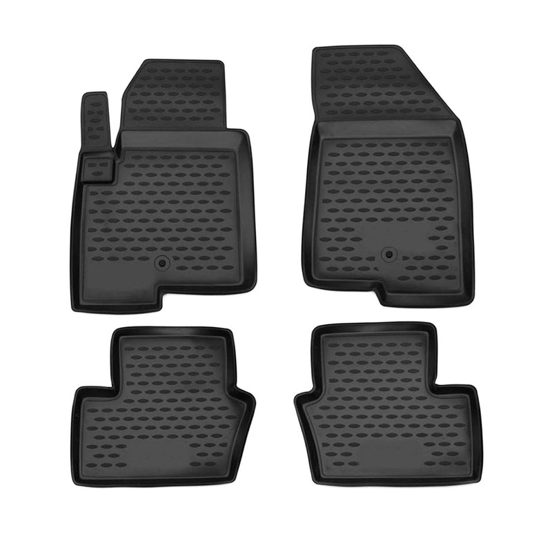 Tapis de sol pour Jeep Compass 2007-2011 en caoutchouc TPE 3D Noir 4Pcs