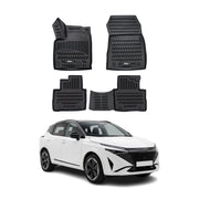 Tapis de sol pour Nissan Qashqai 3 1.3 2021-2027 Noir 3D en TPE 4Pcs